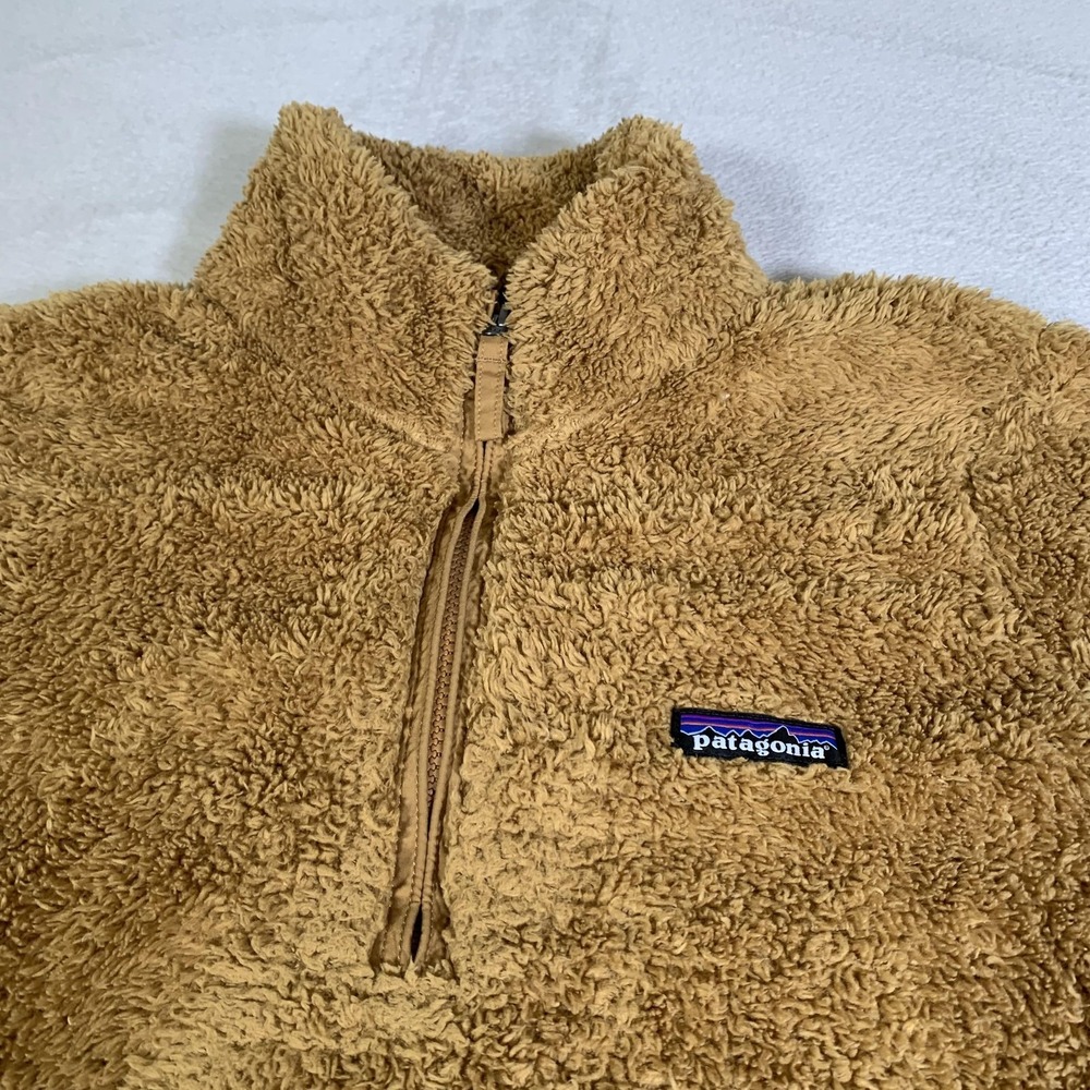 Patagonia Sweater Womens Large Brown Fleece 1/4 Zip Mock Neck Pullover Los Gatos - Picture 2 of 12